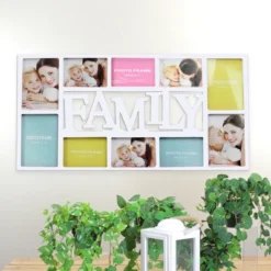 Northlight 28.75" White Multi-Size "Family" Collage Photo Picture Frame Wall Decoration