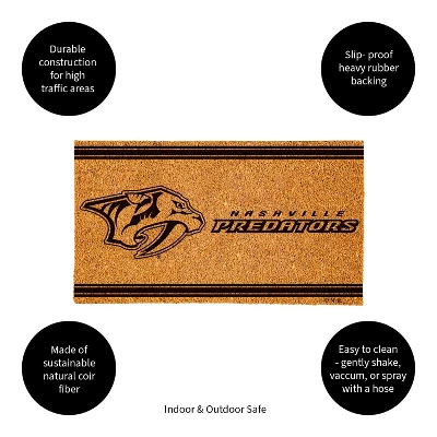 Evergreen Nashville Predators Logo Turf Mat, Brown- 28 X 16 Inches Indoor Outdoor Doormat 5 Evergreen Nashville Predators Logo Turf Mat, Brown- 28 X 16 Inches Indoor Outdoor Doormat - Image 3
