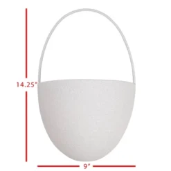 Textured Wall Pocket Gray Metal - Foreside Home & Garden -Home Decoration GUEST b937de03 e801 42f7 be5f db9f6e6ff6d8