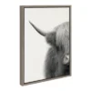 18" X 24" Sylvie Highland Cow Crop Framed Canvas Wall Art By The Creative Bunch Studio Gray - Kate And Laurel -Home Decoration GUEST bb20e43b be03 49c1 90a8 0c050443155e