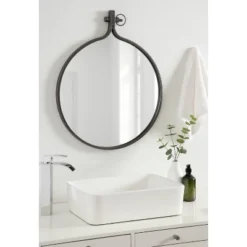 23.5" X 28.5" Yitro Irregular Wall Mirror Gray - Kate & Laurel All Things Decor -Home Decoration GUEST bb6f9a3d eb7e 4d5a 992d bf3d950e37cb