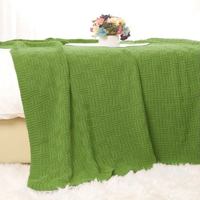 Knitted Soft 100% Cotton Home Bed Blankets - PiccoCasa 4 Knitted Soft 100% Cotton Home Bed Blankets - PiccoCasa - Image 2