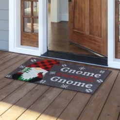 Winter Gnome Coir Doormat 30" X 18" Indoor Outdoor Briarwood Lane