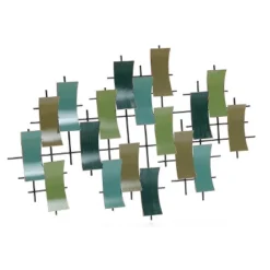 LuxenHome Multi-Color Metal Abstract Geometric Wall Decor -Home Decoration GUEST c01288f2 2bbd 44f7 8b83 f3ca534ad0b3