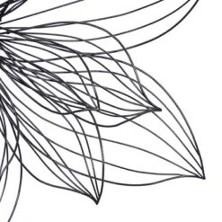 Modern Metal Floral 3D Wire Wall Decor With Crystal Embellishments Black - Olivia & May 16 Modern Metal Floral 3D Wire Wall Decor With Crystal Embellishments Black - Olivia & May -Home Decoration GUEST c016bd1a 6c59 4007 9ce2 070fa5257114