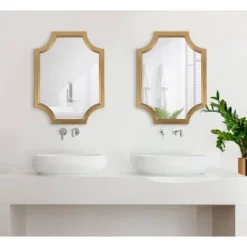 18" X 24" Hogan Scallop Wall Mirror Gold - Kate & Laurel All Things Decor 11 18" X 24" Hogan Scallop Wall Mirror Gold - Kate & Laurel All Things Decor -Home Decoration GUEST c117c1cd 1369 459f ad1d 883c7916dafd