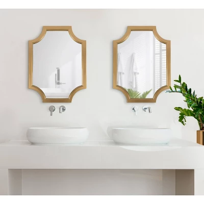 18" X 24" Hogan Scallop Wall Mirror Gold - Kate & Laurel All Things Decor 7 18" X 24" Hogan Scallop Wall Mirror Gold - Kate & Laurel All Things Decor - Image 5