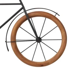 Metal Bike Wall Decor With Wood Wheels Brown - Olivia & May -Home Decoration GUEST c49d3208 2767 4a7f a796 5b2da67256ac