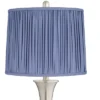 360 Lighting Seymore Modern Touch Table Lamps Set Of 2 26" High Silver LED With USB Charging Port Blue Shirred Shade For Bedroom Living Room Kids Desk 1 360 Lighting Seymore Modern Touch Table Lamps Set Of 2 26" High Silver LED With USB Charging Port Blue Shirred Shade For Bedroom Living Room Kids Desk -Home Decoration GUEST c4c2750a 9639 48f4 aa68 0f2ed1d2e8a6