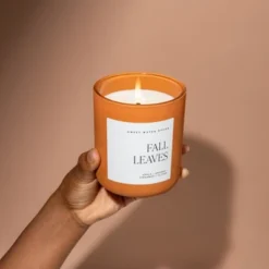 Sweet Water Decor Fall Leaves 15oz Orange Matte Jar Candle
