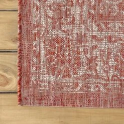 Tela Bohemian Inspired Textured Weave Floral Indoor/Outdoor Area Rug - JONATHAN Y -Home Decoration GUEST c6a28fee 7815 41e4 b39f ad5738a8ae55