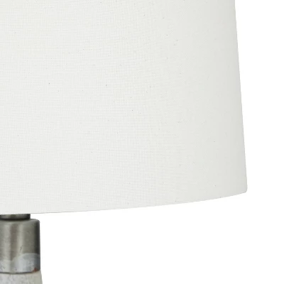 Coastal Glass Table Lamp Set Of 2 Gray - Olivia & May 7 Coastal Glass Table Lamp Set Of 2 Gray - Olivia & May - Image 5