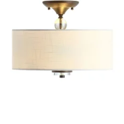15" Metal/Crystal Marc Semi Flush Mount (Includes Energy Efficient Light Bulb) - JONATHAN Y 12 15" Metal/Crystal Marc Semi Flush Mount (Includes Energy Efficient Light Bulb) - JONATHAN Y -Home Decoration GUEST c8e90062 0933 4bb8 857f 46bbfd569929