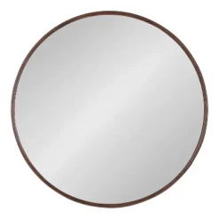 30" Caskill Round Wall Mirror Bronze - Kate & Laurel All Things Decor