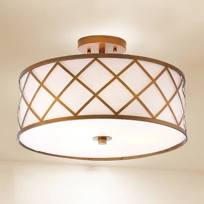 16.75" Metal Elizabeth Flush Mount Ceiling Light (Includes Energy Efficient Light Bulb) - JONATHAN Y 5 16.75" Metal Elizabeth Flush Mount Ceiling Light (Includes Energy Efficient Light Bulb) - JONATHAN Y - Image 3
