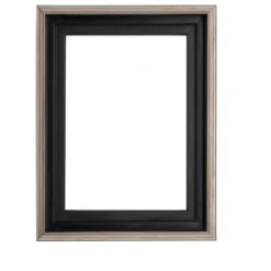 Creative Mark Illusions Floater Frame For 3/4" Depth Stretched Canvas Paintings & Artwork - [Black With Antique Silver] -Home Decoration GUEST c97f8cbd 76d9 4f1c 9e19 446b29ff8cc2