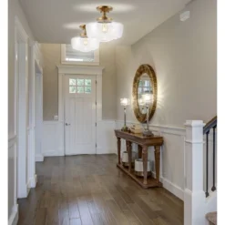 14" Marfa Glass/Iron Farmhouse Modern LED Flush Mount - JONATHAN Y -Home Decoration GUEST cb5d1ffb 6692 48af b591 c453b9116ace