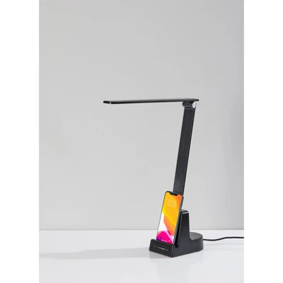 Cody LED Wireless Charging Desk Lamp With Smart Switch (Includes LED Light Bulb) Matte Black - Adesso 3 Cody LED Wireless Charging Desk Lamp With Smart Switch (Includes LED Light Bulb) Matte Black - Adesso