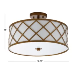 16.75" Metal Elizabeth Flush Mount Ceiling Light (Includes Energy Efficient Light Bulb) - JONATHAN Y 6 16.75" Metal Elizabeth Flush Mount Ceiling Light (Includes Energy Efficient Light Bulb) - JONATHAN Y -Home Decoration GUEST cc4deefe 71f1 436a bc01 ece611b34c9c