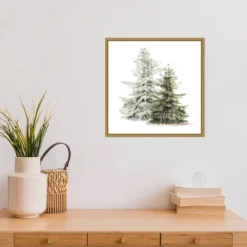 16" X 16" Vintage Wooded Holiday Trees In Snow By Katie Pertiet Framed Canvas Wall Art - Amanti Art 11 16" X 16" Vintage Wooded Holiday Trees In Snow By Katie Pertiet Framed Canvas Wall Art - Amanti Art -Home Decoration GUEST cd28e99f 8a73 4095 9145 d216ccc39610
