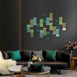 LuxenHome Multi-Color Metal Abstract Geometric Wall Decor -Home Decoration GUEST cd66e5dc c02b 4f17 bd48 898b45b254a5