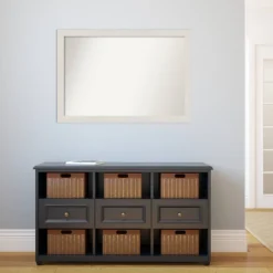 40" X 28" Non-Beveled Rustic Plank White Narrow Wall Mirror - Amanti Art 13 40" X 28" Non-Beveled Rustic Plank White Narrow Wall Mirror - Amanti Art -Home Decoration GUEST cfcc40c0 f54a 4a7f a966 413f3a90d308