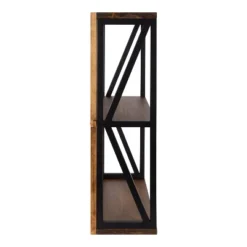 25" X 28" Rigby Wood Decorative Wall Shelf Rustic Brown/Black - Kate & Laurel All Things Decor -Home Decoration GUEST cfe91633 153a 42e2 aa07 f9fa48728888
