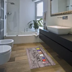World Rug Gallery Laundry Room Standing Mat -Home Decoration GUEST d0f69feb ce5a 4e74 abf6 b0bbd9d2f7a6
