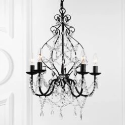 17" LED Crystal Maura Chandelier Black - Jonathan Y 8 17" LED Crystal Maura Chandelier Black - Jonathan Y -Home Decoration GUEST d15cfb44 4635 4dcb 8655 b5a51d02f77a