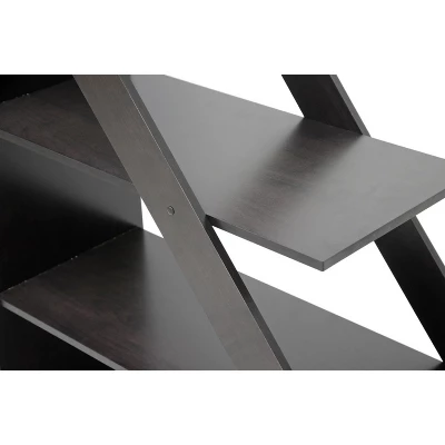 59" Psinta Modern Shelving Unit Dark Brown - Baxton Studio 3 59" Psinta Modern Shelving Unit Dark Brown - Baxton Studio