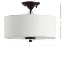 15" Metal/Crystal Marc Semi Flush Mount (Includes Energy Efficient Light Bulb) - JONATHAN Y 10 15" Metal/Crystal Marc Semi Flush Mount (Includes Energy Efficient Light Bulb) - JONATHAN Y -Home Decoration GUEST d4c4f939 df67 431e bdb6 c334e2080f72