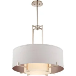 Possini Euro Design Concentric Brushed Nickel Pendant Chandelier 28" Wide Modern White Fabric Drum 4-Light For Dining Room House Foyer Kitchen Island 11 Possini Euro Design Concentric Brushed Nickel Pendant Chandelier 28" Wide Modern White Fabric Drum 4-Light For Dining Room House Foyer Kitchen Island -Home Decoration GUEST d4c77281 50a1 44c9 8668 6236f1916b0c