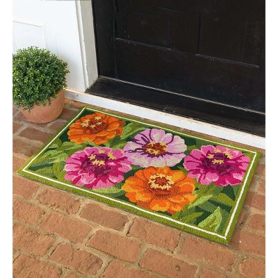Plow & Hearth Indoor/Outdoor Zinnia Hooked Polypropylene Accent Rug 3 Plow & Hearth Indoor/Outdoor Zinnia Hooked Polypropylene Accent Rug
