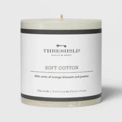 Pillar Candle Soft Cotton White - Threshold™ 10 Pillar Candle Soft Cotton White - Threshold™ -Home Decoration GUEST d55a5595 2986 4235 8fc7 cb696b617fa6