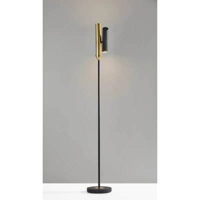 LED Vega Torchiere Black/Brass (Includes LED Light Bulb) - Adesso 5 LED Vega Torchiere Black/Brass (Includes LED Light Bulb) - Adesso - Image 3