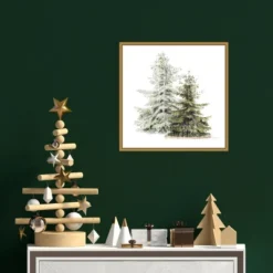 16" X 16" Vintage Wooded Holiday Trees In Snow By Katie Pertiet Framed Canvas Wall Art - Amanti Art 9 16" X 16" Vintage Wooded Holiday Trees In Snow By Katie Pertiet Framed Canvas Wall Art - Amanti Art -Home Decoration GUEST d616bd95 3a71 44c3 ae1a 381b62662c71