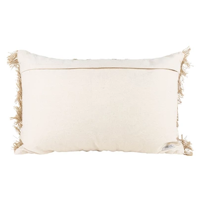 Tan Middle Striped 14X22 Hand Woven Filled Pillow - Foreside Home & Garden 4 Tan Middle Striped 14X22 Hand Woven Filled Pillow - Foreside Home & Garden - Image 2