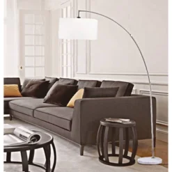 86" Bella Arc Floor Lamp With Marble Base - Ore International -Home Decoration GUEST d8f0a447 0d3e 4030 9018 4b3ae523f385