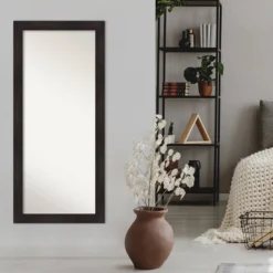 30" X 66" Non-Beveled Furniture Espresso Full Length Floor Leaner Mirror - Amanti Art -Home Decoration GUEST d979f329 72a8 4e8a 93a8 2228fd34b890