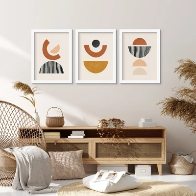 Americanflat Neutral Scandi Shapes By Tetyana Karankovska - 3 Piece Gallery Framed Print Art Set 3 Americanflat Neutral Scandi Shapes By Tetyana Karankovska - 3 Piece Gallery Framed Print Art Set