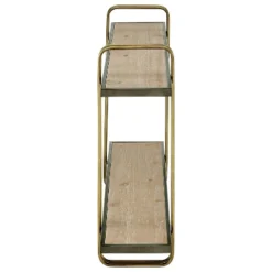 32.3" X 22" 2 Tier Metal And Wood Hanging Bracket Wall Mounted Shelf Gold - Danya B. 21 32.3" X 22" 2 Tier Metal And Wood Hanging Bracket Wall Mounted Shelf Gold - Danya B. -Home Decoration GUEST dd39cb84 945c 4988 a596 faa46ffbd330