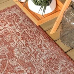 Tela Bohemian Inspired Textured Weave Floral Indoor/Outdoor Area Rug - JONATHAN Y -Home Decoration GUEST dddfcd2a d175 4fbd 8446 354d30d3f991