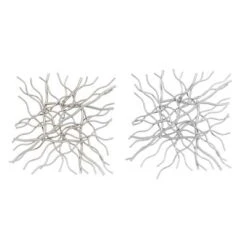 Set Of 2 Metal Geometric Branch Inspired Wall Decors Gold/Silver - Olivia & May -Home Decoration GUEST de76761d 2b3a 404a a5ba 6b881a23c3b0