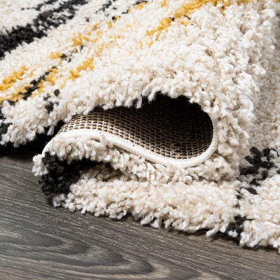 Nova Modern Bold Strie' Shag Area Rug - JONATHAN Y 10 Nova Modern Bold Strie' Shag Area Rug - JONATHAN Y - Image 8