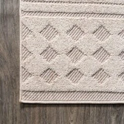 Xlendi High-Low Pile Moroccan Geometric Indoor/Outdoor Area Rug - JONATHAN Y -Home Decoration GUEST df4074d4 a595 4556 984a f6144d2cd056