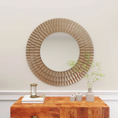 Wood Starburst Wall Mirror Silver - Olivia & May 12 Wood Starburst Wall Mirror Silver - Olivia & May - Image 10