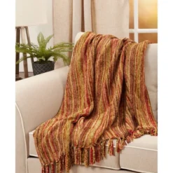50"x60" Chenille Throw Blanket - Saro Lifestyle -Home Decoration GUEST e0e83b05 708e 41e0 a435 03f318e1712e
