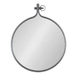 23.5" X 28.5" Yitro Irregular Wall Mirror Gray - Kate & Laurel All Things Decor