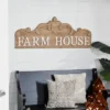 Wood Sign Farm House Wall Decor With Carved Acanthus Brown - Olivia & May -Home Decoration GUEST e51ea7f0 317a 432d 8545 6f60ad27ae24