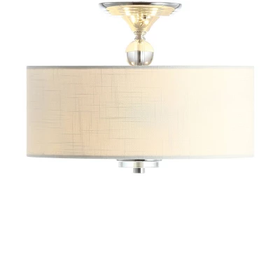 15" Metal/Crystal Marc Semi Flush Mount (Includes Energy Efficient Light Bulb) - JONATHAN Y 8 15" Metal/Crystal Marc Semi Flush Mount (Includes Energy Efficient Light Bulb) - JONATHAN Y - Image 6
